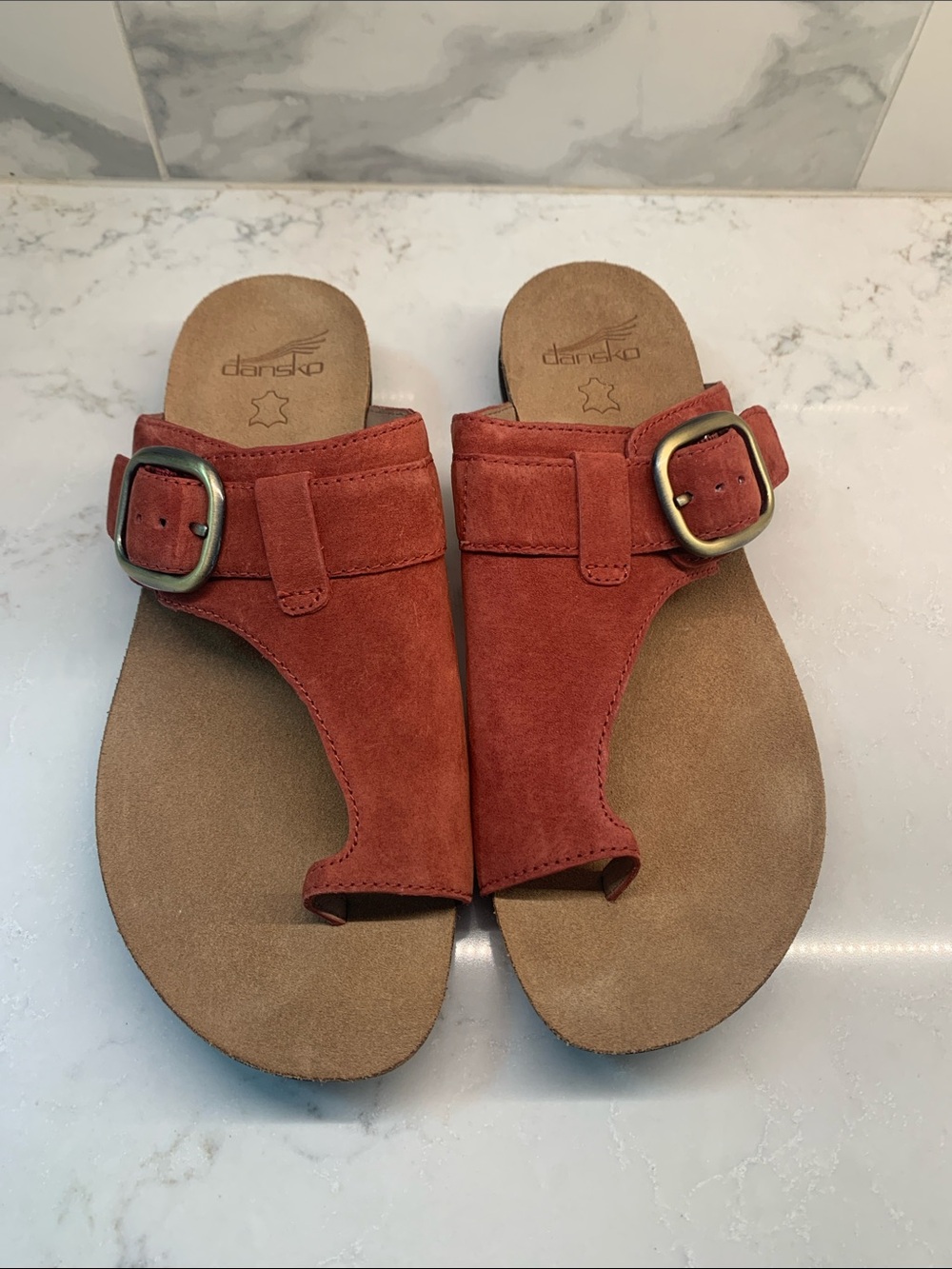 Dansko Rylee Cayenne Suede Sandals Size 40 Size 10